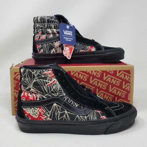 Vans Other - New men's Vans Sk8-Hi 38 DX Anaheim Factory OG black spider web shoes